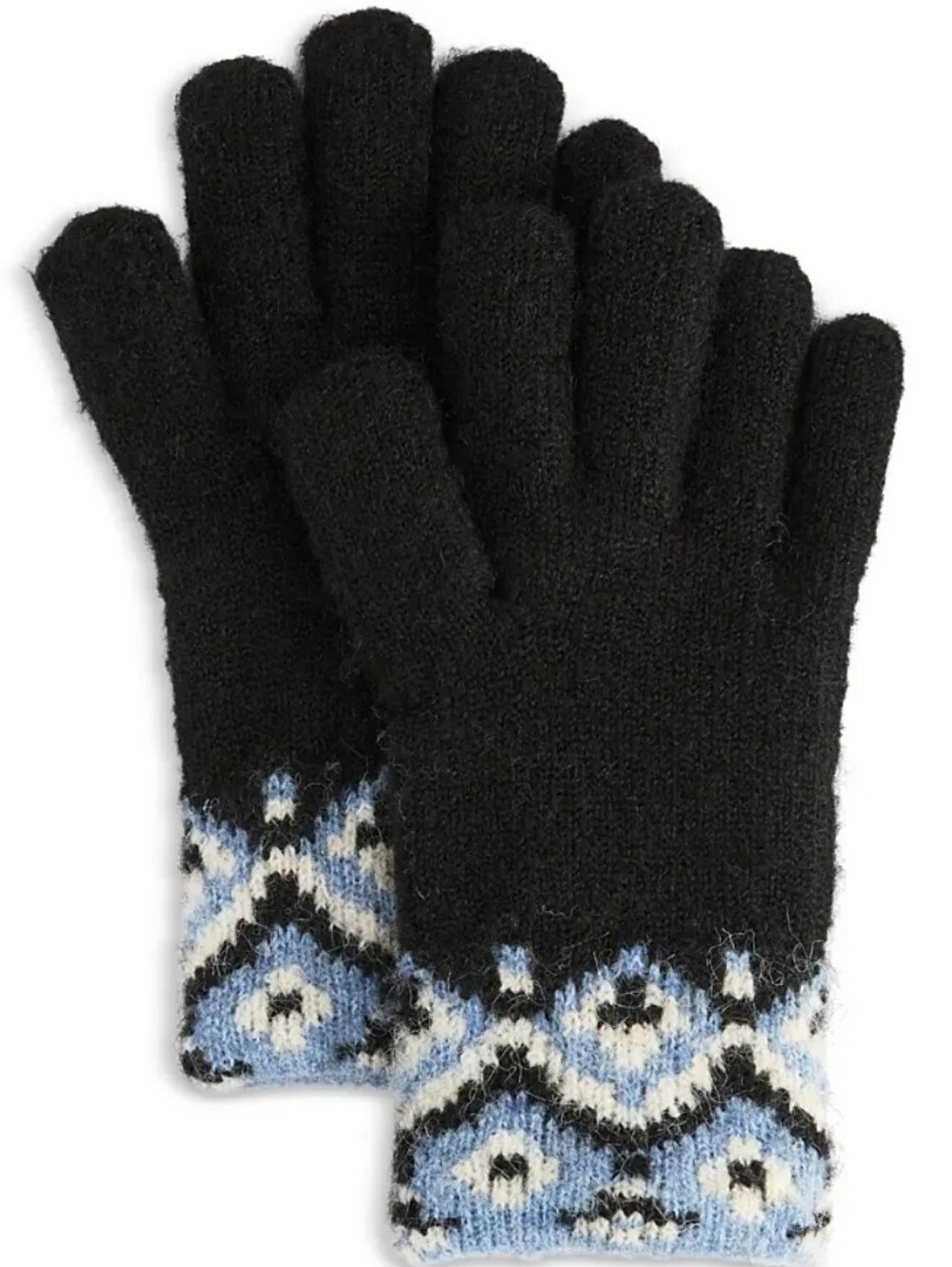 Aqua Wool Blend Fair Isle Hat And Gloves Winter Set NWT $148 - Picture 3 of 8